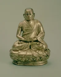 Sonam Gyatso (1543-89), Troisième Dalaï Lama, 16e-17e siècle (cuivre doré)